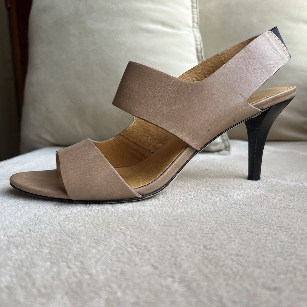 Michael Kors Tan Leather Slingback Heeled Sandal Heels Women 8.5‎ M Designer
